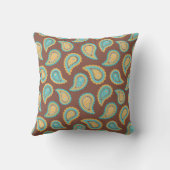 KRWの夏の微風のペイズリーのプリントの枕 クッション (裏面)