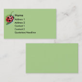 KRWの幸運なてんとう虫の名刺 名刺 (正面/裏面)