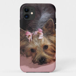 KRWの愛らしいヨークシャーテリア犬のiPhone 5カバー iPhone 11 ケース