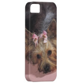 KRWの愛らしいヨークシャーテリア犬のiPhone 5カバー Case-Mate iPhoneケース (裏面/右)