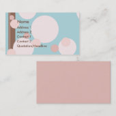 KRWの水のピンクおよびブラウンの点のカスタムな名刺 名刺 (正面/裏面)