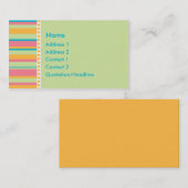 KRWの熱帯ストライプでカスタムな名刺 名刺 (正面/裏面)