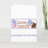 KRWの男の子の調停者のベビーシャワーの招待状 招待状 (裏面)