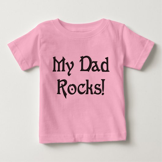 KRWの私のパパはかわいいベビーのユーモアを揺すります ベビーTシャツ (正面)