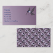 KRWの紫色のハチドリのカスタムな名刺 名刺 (正面/裏面)