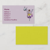 KRWの紫色の花の妖精の名刺 名刺 (正面/裏面)