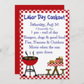 KRWの裏庭のCookoutの招待状 招待状 (正面/裏面)