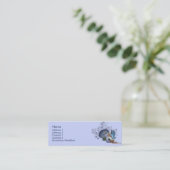 KRWの青いきのこの妖精のプロフィールカード スキニー名刺 (スタンド正面)