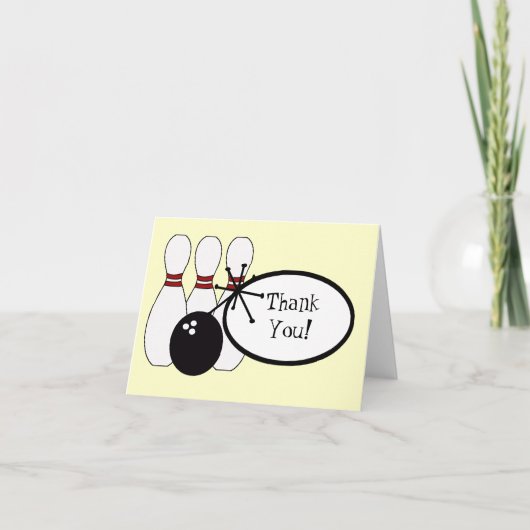 KRWの黄色いボーリングのサンキューカード サンキューカード (正面)