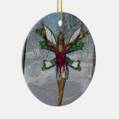 KRWはそれがアフリカの妖精の休日のオーナメント雪が降るようにしました セラミックオーナメント (右)