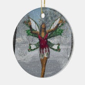 KRWはそれがアフリカの妖精の休日のオーナメント雪が降るようにしました セラミックオーナメント (左)