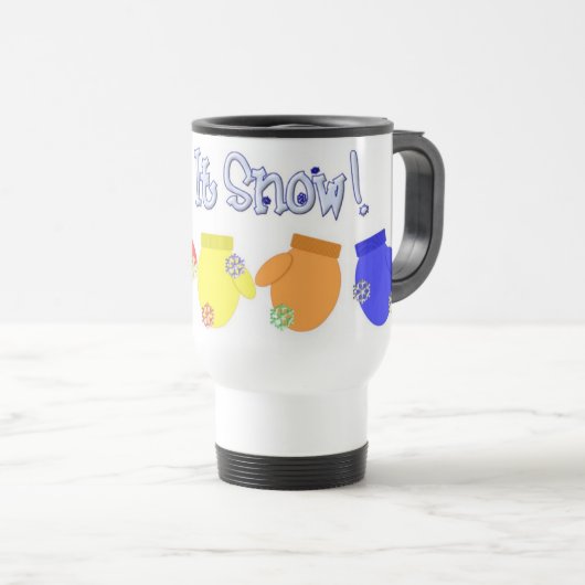 KRWはそれがマグミトンのクリスマスの雪が降るようにしました トラベルマグ (正面右)