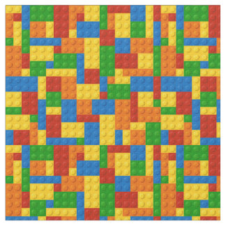 KRWはカラフルな煉瓦ブロックの生地をからかいます ファブリック