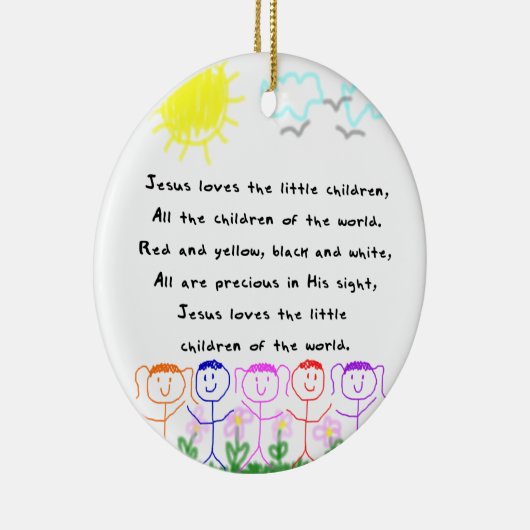 KRWイエス・キリストは幼い子供のオーナメントを愛します セラミックオーナメント (右)