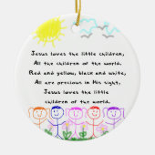 KRWイエス・キリストは幼い子供のオーナメントを愛します セラミックオーナメント (正面)
