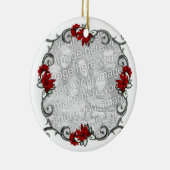 KRWエレガントなPointsettiaフレームの記念品のオーナメント セラミックオーナメント (右)