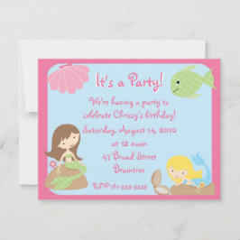 KRWカウトマーメイドバースデーパーティ招待状 招待状