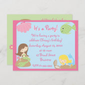 KRWカウトマーメイドバースデーパーティ招待状 招待状 (正面/裏面)