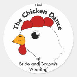 KRWカスタムおもしろいチキン結婚ダンス ラウンドシール