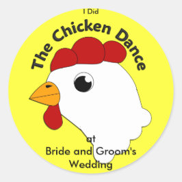 KRWカスタムおもしろいチキン結婚ダンス ラウンドシール