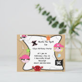 KRWカスタムピンク海賊誕生会 招待状 (スタンド正面)