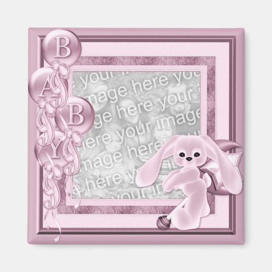 KRWカスタムベビーガール写真磁石 マグネット (正面)