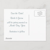 KRWカスタムユダヤ人結婚の天蓋が日付を保存 案内ポストカード (裏面)