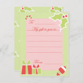 KRWカスタム休日ギフトカード シーズンポストカード (正面/裏面)