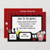 KRWカスタム映画バースデーパーティ招待状 招待状 (正面/裏面)