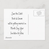 KRWカスタム結婚式カードの日付を保存 案内ポストカード (裏面)