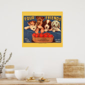 KRWカスタム4名ヴィンテージトマトラベル ポスター (キッチン)