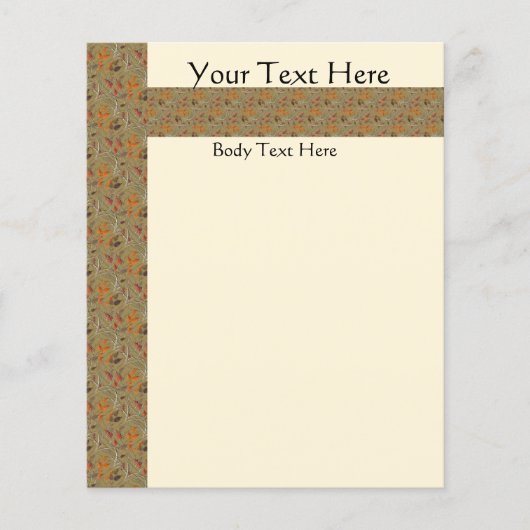 KRWカラフル紅葉スモールフライヤーテンプレート チラシ (正面)