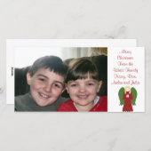 KRWカントリークリスマスエンジェルカスタムズ写真カード シーズンカード (正面/裏面)