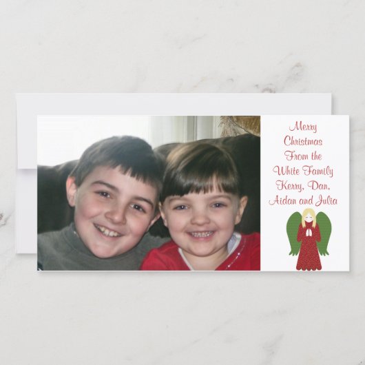 KRWカントリークリスマスエンジェルカスタムズ写真カード シーズンカード (正面)