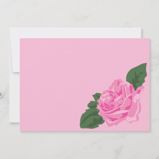 KRWガールズバレエバラ空白の誕生日招待状 招待状 (裏面)