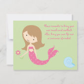 KRWキュートマーメイドプールパーティの招待状 招待状 (裏面)