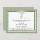 KRWケルトエレガント・クロス・アイリッシュ結婚ズ 招待状 (正面/裏面)