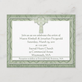 KRWケルトエレガント・クロス・アイリッシュ結婚ズ 招待状