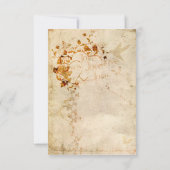 KRWコリントの愛は：結婚式RSVPベージュ色 出欠カード (裏面)