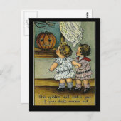 KRWゴブリンがハロウィンをヴィンテージ ポストカード (正面/裏面)