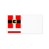 KRWサンタスーツクリスマス空白の住所 シール (正面)