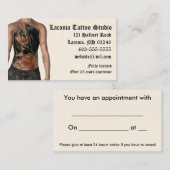 KRWタトゥースタジオカスタムアポイントメントカード 予約カード (正面/裏面)