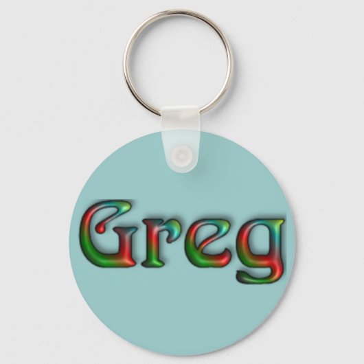 KRWヒッピー溝名キーチェーン – Greg キーホルダー (正面)