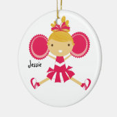 KRWピンクチアリーダー名前をカスタムするオーナメント セラミックオーナメント (左)