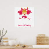 KRWピンクチアリーダー誕生日サインポスター ポスター (キッチン)