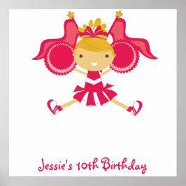 KRWピンクチアリーダー誕生日サインポスター ポスター