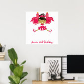 KRWピンクチアリーダー誕生日サインポスター ポスター (ホームオフィス)