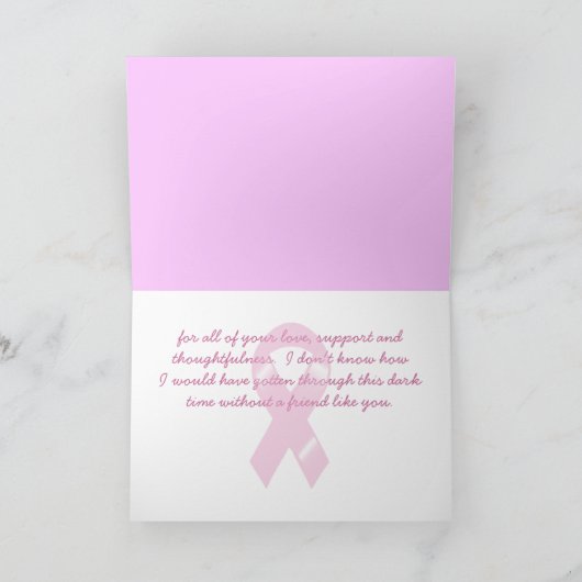 KRWピンクリボン – ありがとうございました サンキューカード (内部)