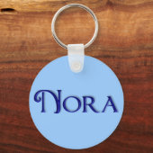 KRWブルーガラス名キーチェーン – ノラ キーホルダー (正面)