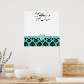 KRWブルージュエルハートスウィート16オートグラフポスター ポスター (キッチン)